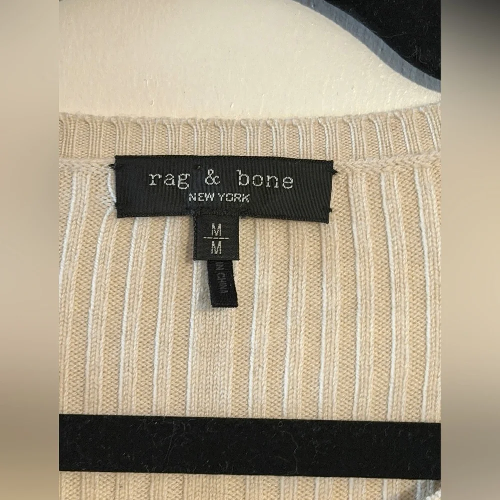 Rag & Bone Beige Audrina Ribbed wool sweater. Size M. - Picture 2 of 10